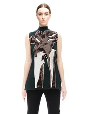 Marni Green Sequin Embroidered Top 76288